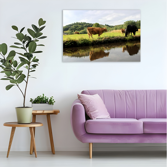 Canvas Art. English Landscapes & Riverscapes. Standedge  Canal. Huddersfield. West Yorkshire.  England.