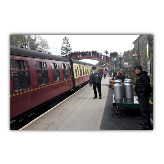 Giclée Mounted Wall Art Prints. Goathland Train Station. Near Whitby.  North Yorkshire.  England.