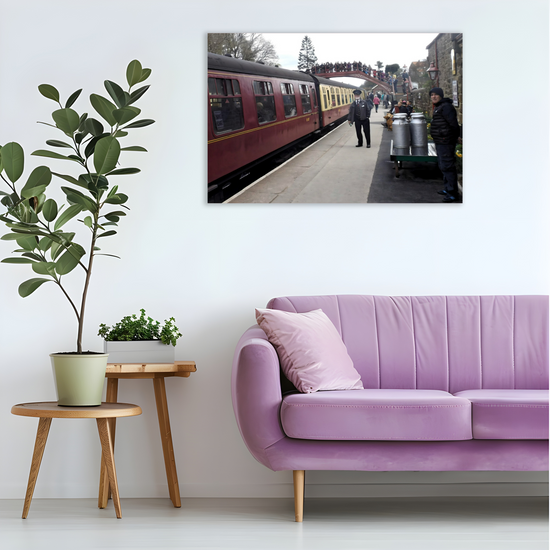 Giclée Mounted Wall Art Prints. Goathland Train Station. Near Whitby.  North Yorkshire.  England.