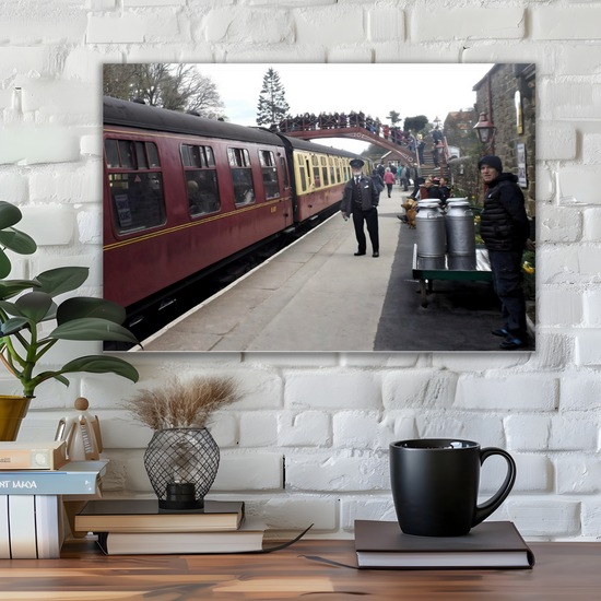 Giclée Mounted Wall Art Prints. Goathland Train Station. Near Whitby.  North Yorkshire.  England.