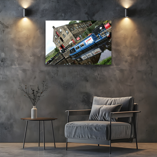 Canvas Art. English Landscapes & Riverscapes. Standedge Canal. Huddersfield. West Yorkshire. England.