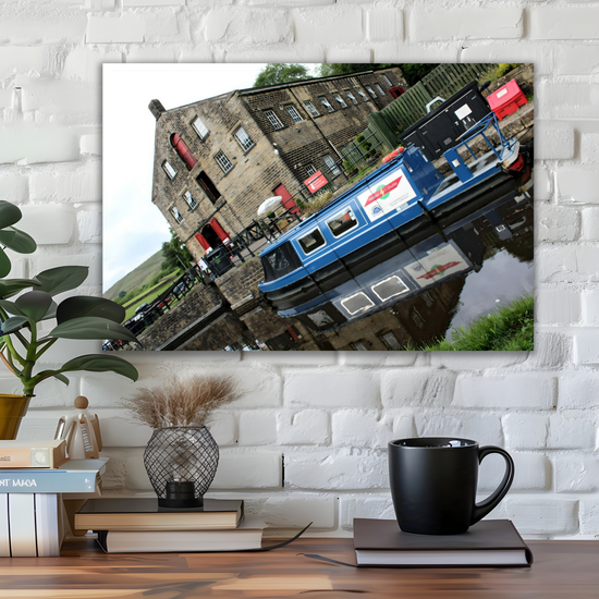 Canvas Art. English Landscapes & Riverscapes. Standedge Canal. Huddersfield. West Yorkshire. England.