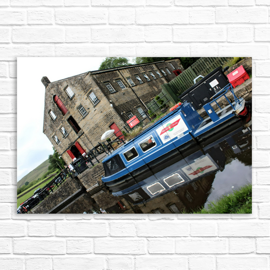 Canvas Art. English Landscapes & Riverscapes. Standedge Canal. Huddersfield. West Yorkshire. England.