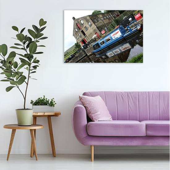 Canvas Art. English Landscapes & Riverscapes. Standedge Canal. Huddersfield. West Yorkshire. England.