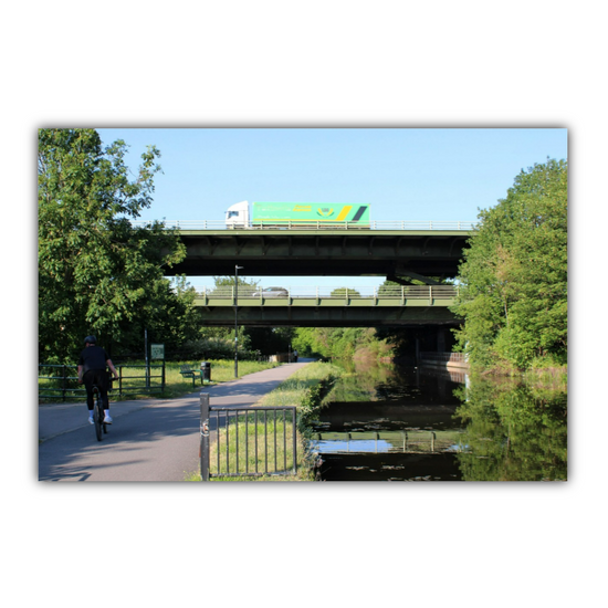 Canvas Art. English Landscapes & Riverscapes.  Sheffield Canal. South Yorkshire. England.