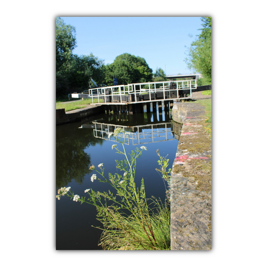 Canvas Art. English Landscapes & Riverscapes.  Sheffield Canal. South Yorkshire. England.