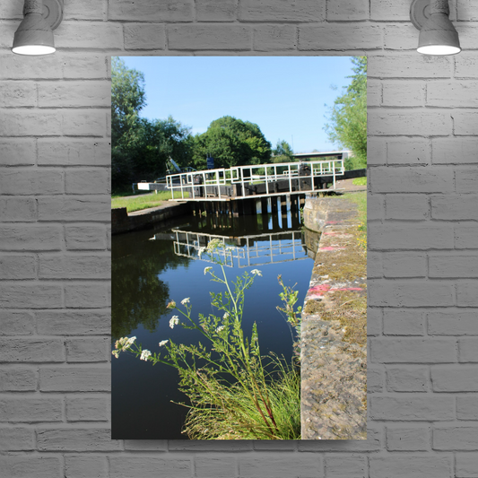 Canvas Art. English Landscapes & Riverscapes.  Sheffield Canal. South Yorkshire. England.