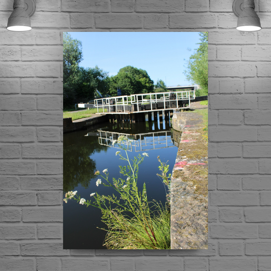 Canvas Art. English Landscapes & Riverscapes.  Sheffield Canal. South Yorkshire. England.