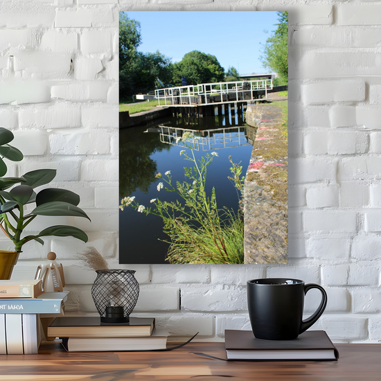 Canvas Art. English Landscapes & Riverscapes.  Sheffield Canal. South Yorkshire. England.