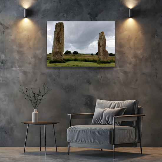 Canvas Art. Scottish Landscapes & Seascapes. Machrie Standing Stones. Isle of Arran. Scotland.