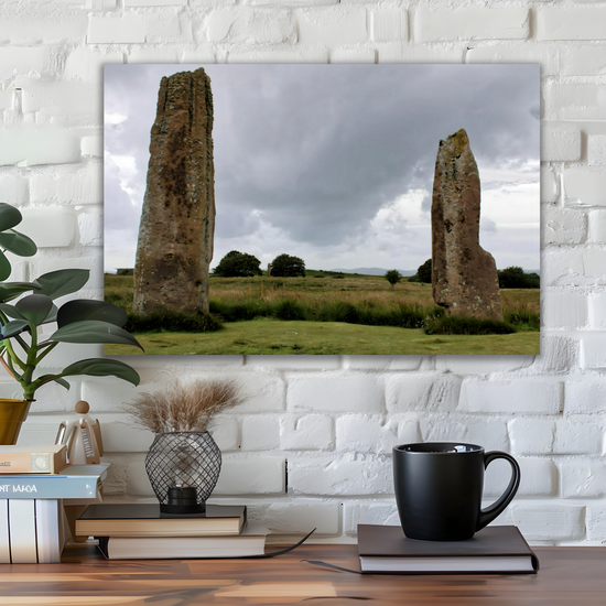Canvas Art. Scottish Landscapes & Seascapes. Machrie Standing Stones. Isle of Arran. Scotland.