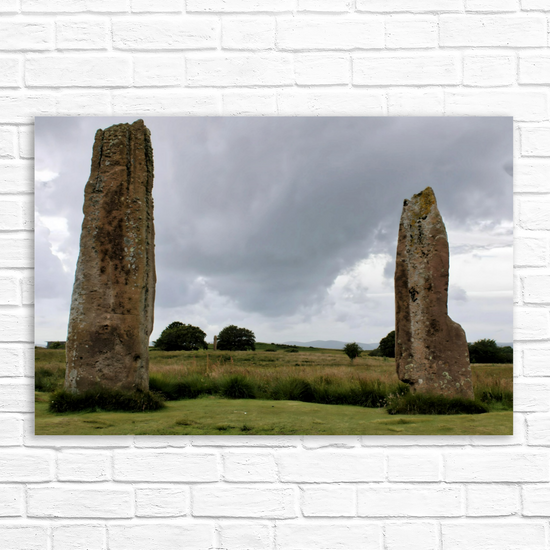 Canvas Art. Scottish Landscapes & Seascapes. Machrie Standing Stones. Isle of Arran. Scotland.