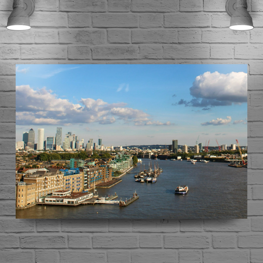 Canvas Art. Cityscapes & Landmarks. River Thames Aerial View. London. England.