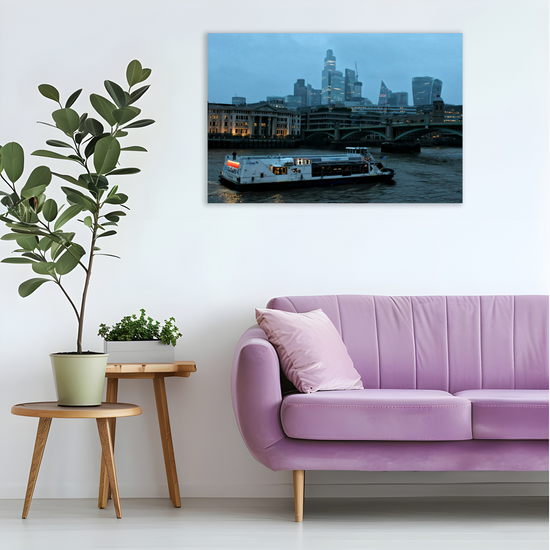Canvas Art. Cityscapes & Landmarks. River Thames. London. England.
