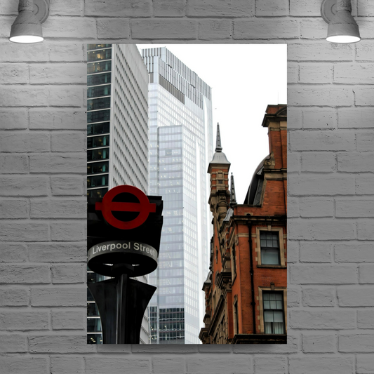 Canvas Art. Cityscapes & Landmarks. Liverpool Street Tube Station. London. England.