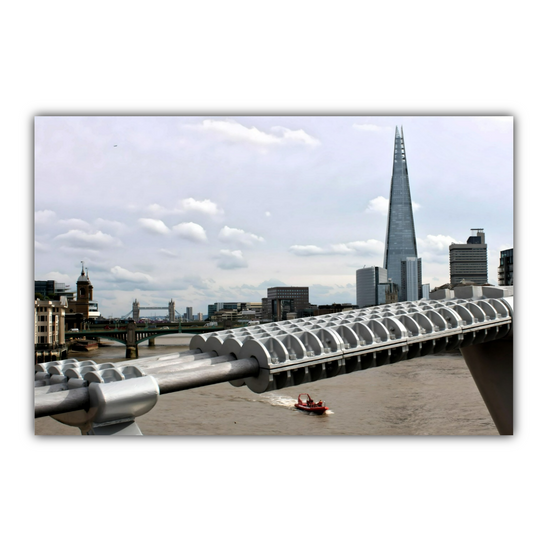 Canvas Art. Cityscapes & Landmarks. Millennium Bridge. The Shard. London. England.