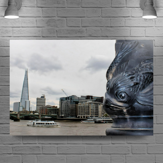 Canvas Art. Cityscapes & Landmarks. River Thames. The Shard. London. England.