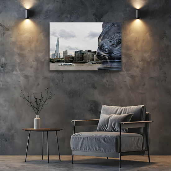 Canvas Art. Cityscapes & Landmarks. River Thames. The Shard. London. England.