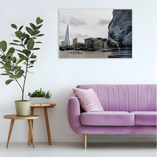 Canvas Art. Cityscapes & Landmarks. River Thames. The Shard. London. England.