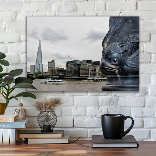 Canvas Art. Cityscapes & Landmarks. River Thames. The Shard. London. England.