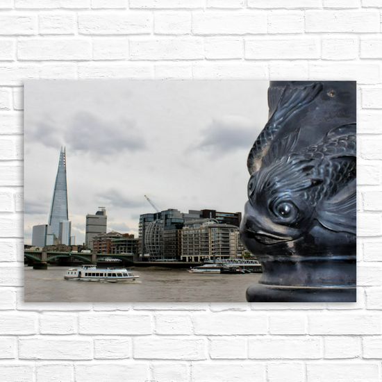 Canvas Art. Cityscapes & Landmarks. River Thames. The Shard. London. England.