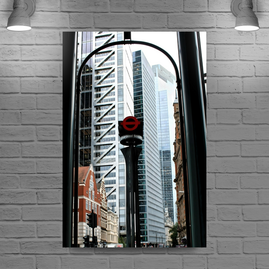 Canvas Art. Cityscapes & Landmarks. Liverpool Street Tube Station. London. England.