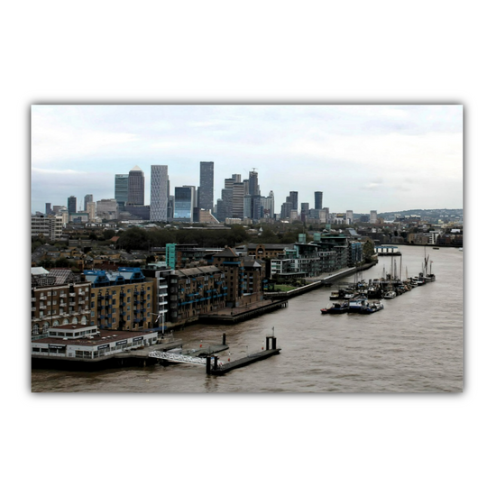 Canvas Art. Cityscapes &  Landmarks. River Thames Aerial View. London. England.