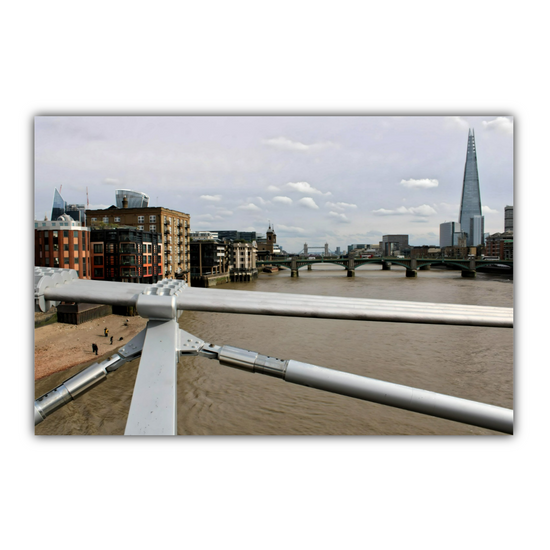 Canvas Art. Cityscapes & Landmarks. Millennium Bridge. The Shard. London. England.