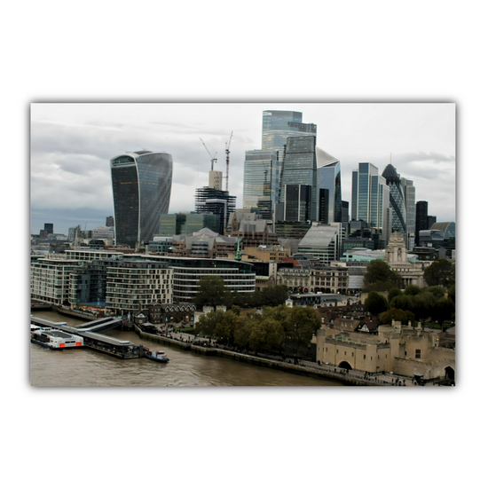 Canvas Art. Cityscapes & Landmarks. River Thames Aerial View. London. England.