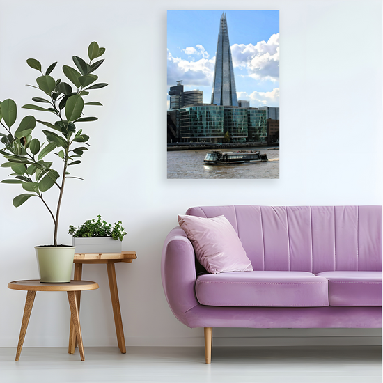 Canvas Art. Cityscapes & Landmarks. The Shard. River Thames. London.  England.
