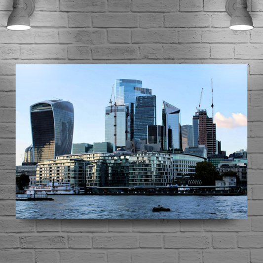 Canvas Art. Cityscapes & Landmarks. London Skyscrapers. The Cheesegrater   & The  Walkie Talkie. London. England.