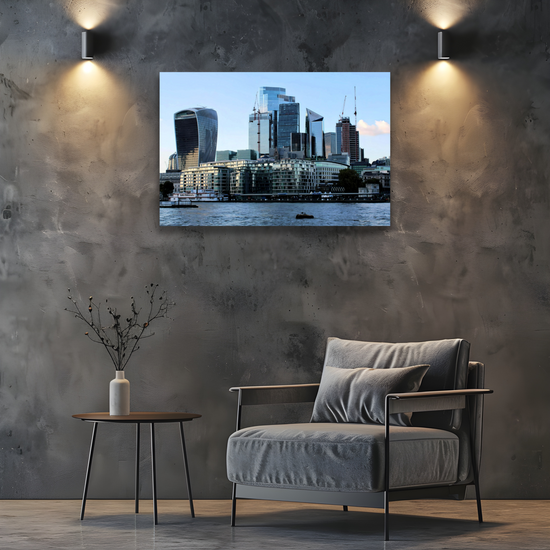 Giclée Mounted Wall Art Prints. The Cheesegrater  & The  Walkie Talkie. London Skyscrapers. England.