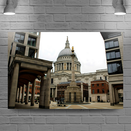 Giclée Mounted Wall Art Prints. St. Paul's Cathedral. Paternoster Square. London. England.