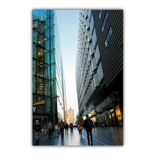 Canvas Art. Cityscapes & Landmarks. Tower Bridge. Beneath The Skyscrapers. London. England.