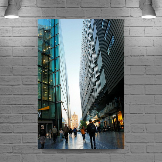 Canvas Art. Cityscapes & Landmarks. Tower Bridge. Beneath The Skyscrapers. London. England.