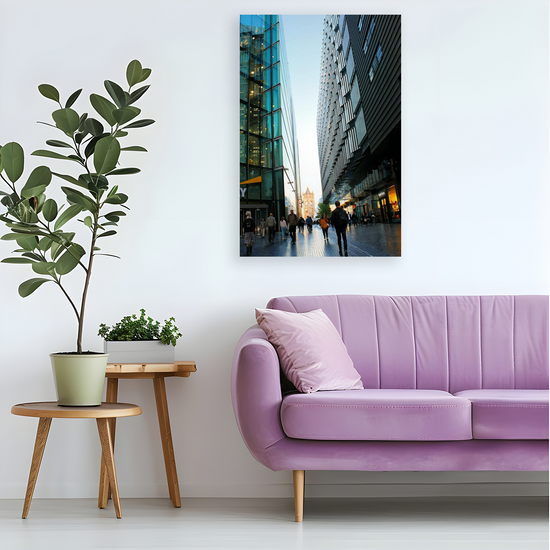 Canvas Art. Cityscapes & Landmarks. Tower Bridge. Beneath The Skyscrapers. London. England.