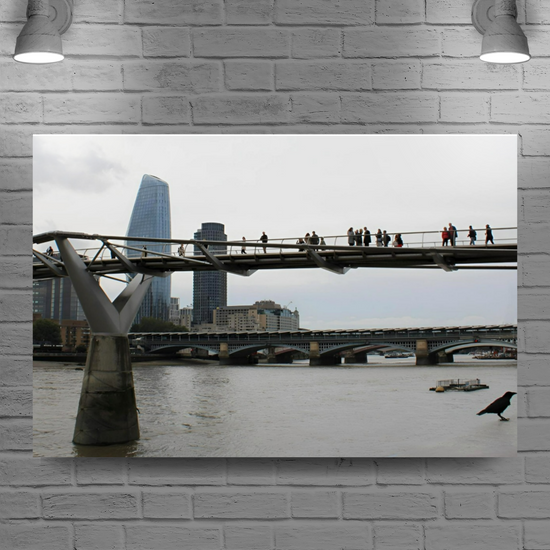 Giclée Mounted Wall Art Prints. Millennium Bridge. London. England.