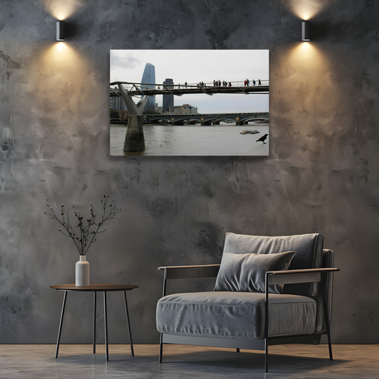 Giclée Mounted Wall Art Prints. Millennium Bridge. London. England.