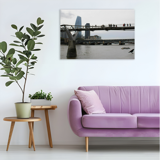 Giclée Mounted Wall Art Prints. Millennium Bridge. London. England.