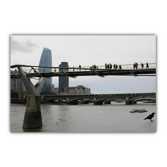 Giclée Mounted Wall Art Prints. Millennium Bridge. London. England.