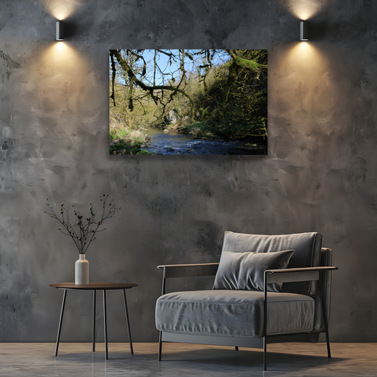Canvas Art. English Landscapes & Riverscapes. Chee Dale Nature Reserve. Peak District National Park. England.