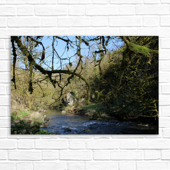 Canvas Art. English Landscapes & Riverscapes. Chee Dale Nature Reserve. Peak District National Park. England.