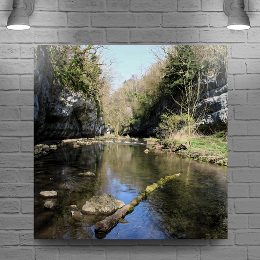 Canvas Art. English Landscapes & Riverscapes. Chee Dale Nature Reserve. Peak District National Park. England.