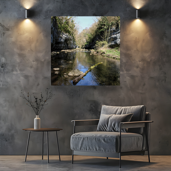Canvas Art. English Landscapes & Riverscapes. Chee Dale Nature Reserve. Peak District National Park. England.