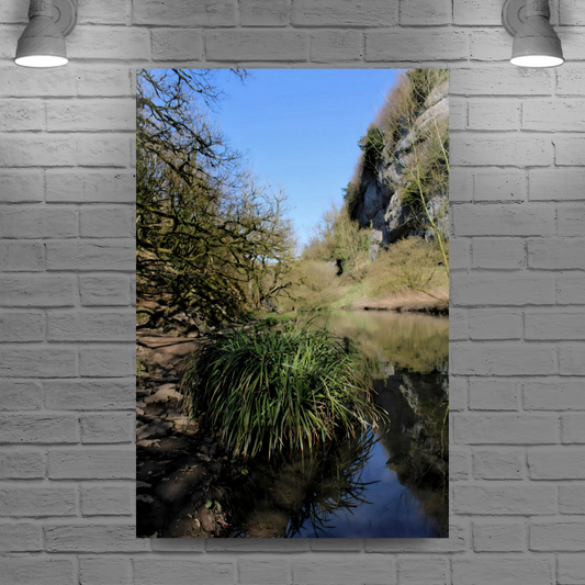 Canvas Arts. English Landscapes & Riverscapes. Chee Dale Nature Reserve. Peak District National Park. England.