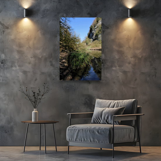 Canvas Arts. English Landscapes & Riverscapes. Chee Dale Nature Reserve. Peak District National Park. England.