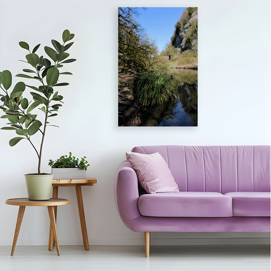 Canvas Arts. English Landscapes & Riverscapes. Chee Dale Nature Reserve. Peak District National Park. England.