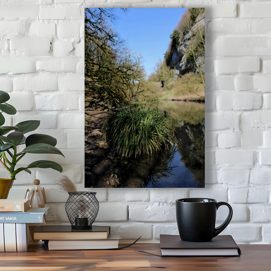 Canvas Arts. English Landscapes & Riverscapes. Chee Dale Nature Reserve. Peak District National Park. England.