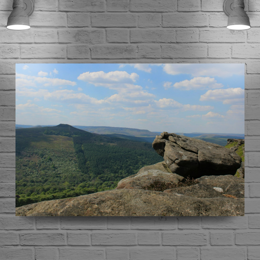 Canvas Art. English Landscapes & Riverscapes. Bamford Edge. Peak District National Park. England.