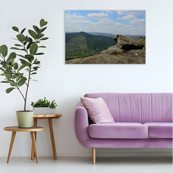 Canvas Art. English Landscapes & Riverscapes. Bamford Edge. Peak District National Park. England.
